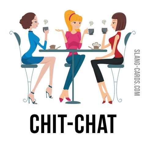 Hi guys! 😊 Our slang word of the day is ”Chit-chat“, which means “an informal conversation about things that are not important.“ Origin: 1710, this is just a reduplication of chat, which is itself a diminutive form of chatter. The verb is attested... Slang English, English Vinglish, Idioms And Phrases, The Verb, Birthday Card Craft, Slang Words, Child Rearing, Chit Chat, English Idioms