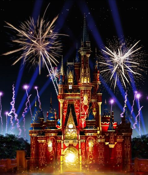 New Disney Happily Ever After Firework Show Replaces Wishes! Magic Kingdom Fireworks, Firework Display, Disney Castles, Castle Disney, Disney Fireworks, Fireworks Show, Disney Travel, Disney Castle, Disney Tips