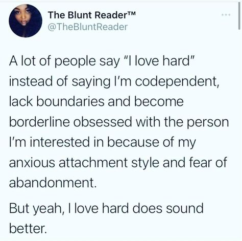 Codependency is something I struggle with. I admit it. Now it’s time to fully heal from the bad habit of my codependency issues. It is not healthy, and it can really drain you if you let it. This lesson has displayed itself over and over again, so that must mean I still haven’t fully learned my lesson from it Dependent Quotes, Co Dependency, Love Your Partner, Breaking Bad Habits, Its Too Late, Facebook Quotes, Break Bad Habits, Attachment Styles, Quotes That Describe Me