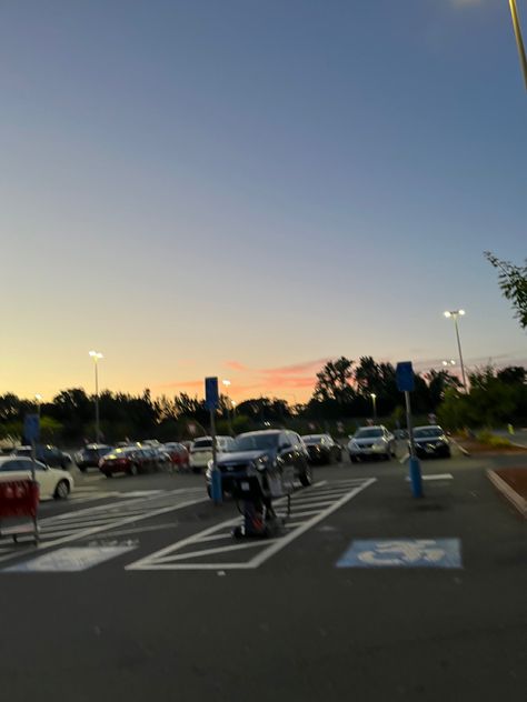 Sunset. Mid July. East coast. Parking Lot Aesthetic, Mid July, Near Future, Random Pics, Parking Lot, Olivia Rodrigo, Ig Story, Summer Aesthetic, Target