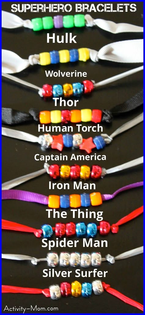 Superhero Crafts - Google Search Superhero Diy, Superhero Bracelets, Superhero Camp, Superhero Vbs, Hero Crafts, Superhero Crafts, Superhero Classroom, Super Hero Theme, Summer Camp Crafts