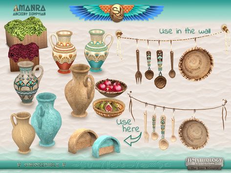 The Sims Resource - SIMythology Amanra decor Sims 4 Mediterranean Furniture Cc, Sims 4 Ancient Greece Cc, Sims 4 Ancient Rome Cc, Indian Sims 4, Sims 4 Arabic Cc, Sims 4 Greek Cc, Sims 4 Greek, Ancient Greek Clothing, Living Room Sims 4