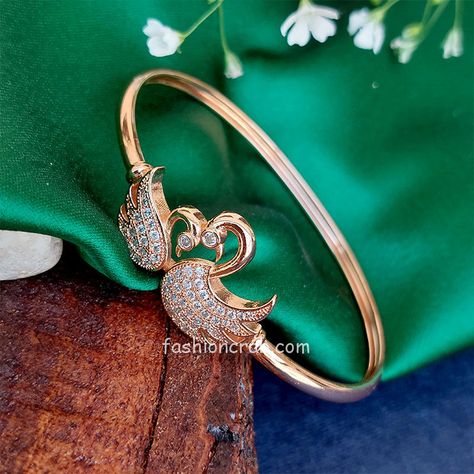 Swan Bracelet, Dress Anarkali, Lehenga Dress, Suit For Wedding, Gold Swan, Gold Bracelet Simple, Bold Statement Jewelry, American Diamond Jewellery, Saree Lehenga