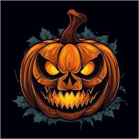 Evil Pumpkin Tattoo, Scary Pumpkin Drawing, Drawing Ideas Scary, Pumpkin Drawing Ideas, Horror Crafts, Scary Halloween Pumpkins, Pumpkin Tattoo, Evil Pumpkin, Creepy Pumpkin