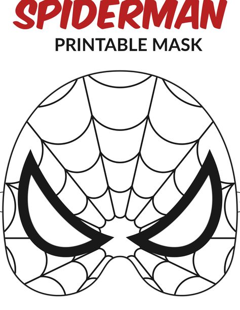 Are you looking for Spiderman birthday party ideasUse this FREE printable boys Spiderman mask template for your kids coloring costume or use them as party favors for his special dayThey also make fantastic coloring crafts Spiderman Mask Template, Superhero Mask Template, Spiderman Birthday Party Ideas, Diy Costumes Kids Boys, Diy Superhero, Coloring Mask, Superhero Mask, The Mask Costume, Spiderman Mask