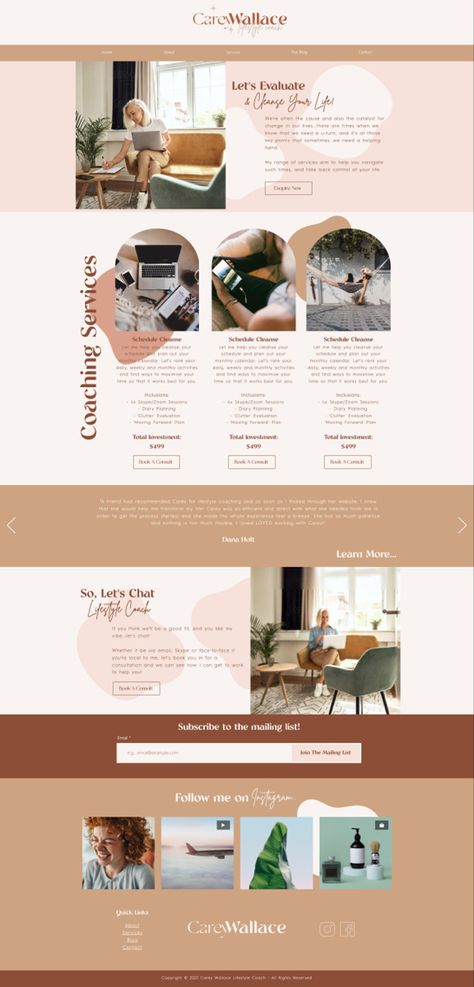 Wix Website Theme Template Services page in boho abstract style. Wix Website Ideas Online Portfolio, Bohemian Website Design, Cozy Website Design, Boho Website Design, Wellness Collective, Yoga Branding Design, Wix Blog, Reading Uk, Boho Website