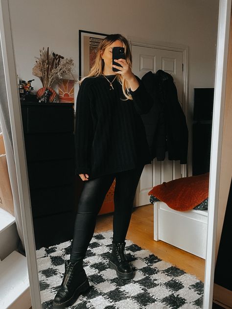 Shop Oversized Knitted Jumper and other curated products on LTK, the easiest way to shop everything from your favorite creators. Black Jumper Outfit, Jumper Outfits, Black Chunky Boots, Oversized Knitted Jumper, Jumper Outfit, Black Jumper, Oversized Jumper, Oversize Knit, Oversized Jacket