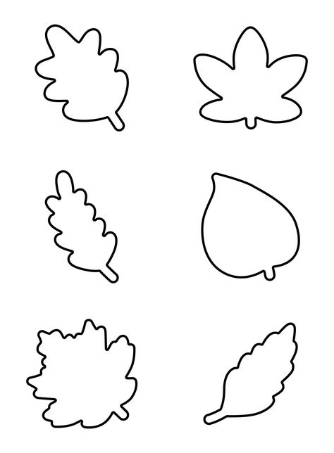 Small Leaves Template, Autumn Leaves Template, Autumn Leaf Template, Small Leaf Template Printable Free, Leave Template Free Printable, Leaf Printables Free, Simple Leaf Pattern, Leaf Shapes Template, Free Leaf Template Printable