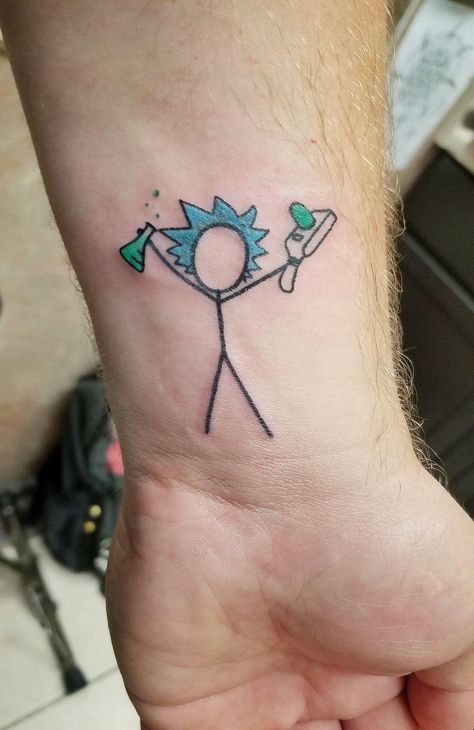 Small Black Tattoo, Small Black Tattoos, Rick E Morty, Tato Flash, Rick And Morty Tattoo, Black Tattoo, Funny Tattoos, Cartoon Tattoos, Tattoo Outline