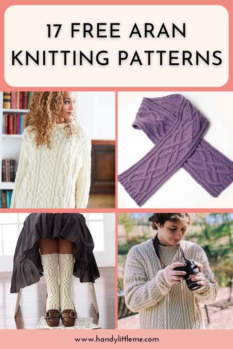 Aran Wool Knitting Patterns Free, Irish Sweater Knitting Patterns, Knit Cable Sweater Pattern, Free Cable Knitting Patterns, Free Aran Knitting Patterns For Women, Aran Sweater Outfit, Aran Sweater Pattern Free, Outlander Knitting Patterns Free, Irish Knitting Patterns