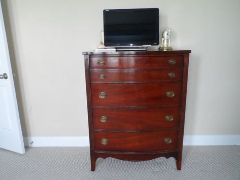 How To Style Mahogany Furniture, Refinished Mahogany Dresser, Refinishing Mahogany Furniture, Mahogany Dresser Makeover, Mahogany Furniture Makeover, Veneer Dresser Makeover, Cherry Furniture Makeover, Cherry Dresser Makeover, Mahogany Bedroom Furniture