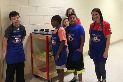 Shanks’s Superheroes Coffee Cart serves TIS teachers | Shelby County Reporter Student Coffee Cart, School Snack Cart For Teachers, Coffee Cart Ideas School, Kids Cafe Cart, School Coffee Cart, Coffee Cart Special Education, Health Calendar, Important Life Skills, Coffee Cart