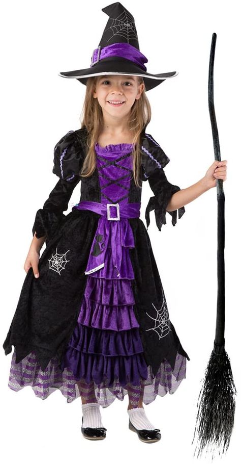 Toddler Witch Costumes, Fairytale Witch, Cute Witch Costume, Kids Witch Costume, Toddler Costumes Girl, Witch Costumes, Cute Witch, Witch Dress, Diy Kostüm