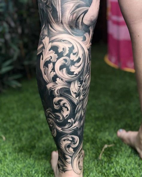 Braveheart Tattoo Ideas, Filagree Tattoo Filler, Neck Tattoo Filler Ideas, Mens Tattoo Ideas Sleeve Inspiration Men, Sleeve Tattoo Background, Filagree Design Tattoo, Royal Flush Tattoo, Tattoo Shading Ideas Backgrounds, Filigree Drawing