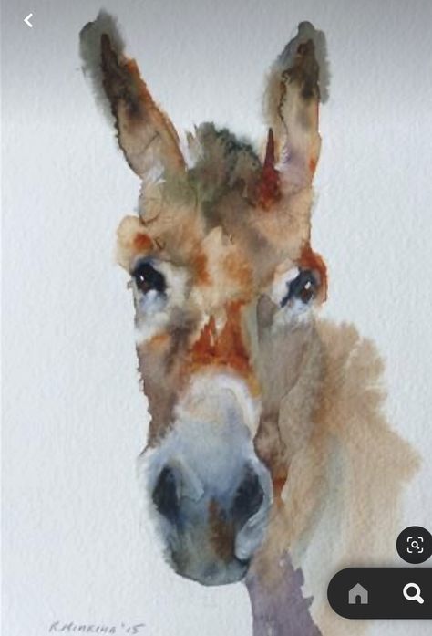 Katya Minkina, Donkey Art, Watercolour Animals, Gouache Paints, Gallery Website, Donkeys, Daily Paintworks, Horse Painting, Watercolor Animals