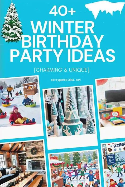 40+ Charming & Unique Winter Birthday Party Ideas - Fun Party Games Ideas for Adults and Kids Snow Globe Birthday Party, Winter Theme Games For Kids, Fun Winter Birthday Party Ideas, 18th Birthday Winter Party Ideas, Snowy Decorations, Sleepover Packing, Winter Birthday Party Ideas, Snowball Toss, Games Ideas For Adults