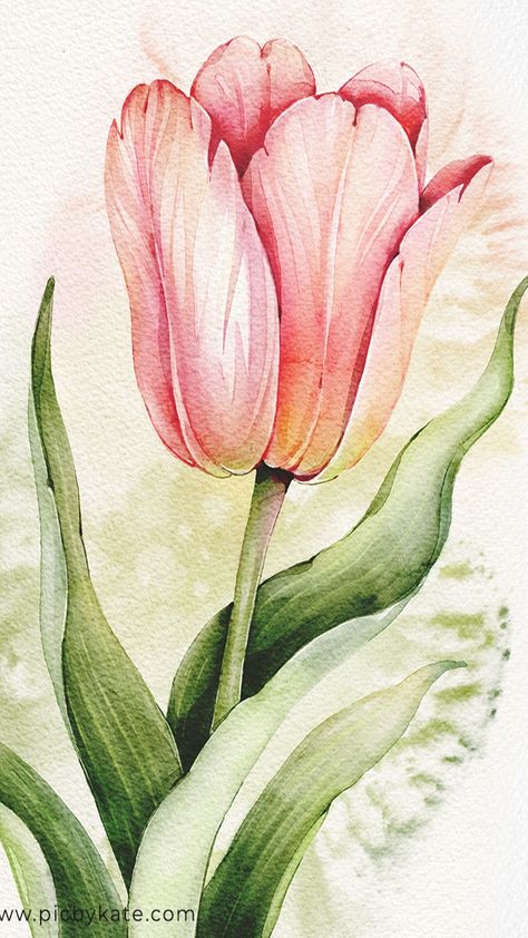 Art Neavou, Procreate Watercolor Brushes, Procreate Flower, Watercolor Magnolia, Procreate Watercolor, Watercolor Pencil Art, Flower Tulip, Realistic Watercolor, Watercolor Paintings Nature