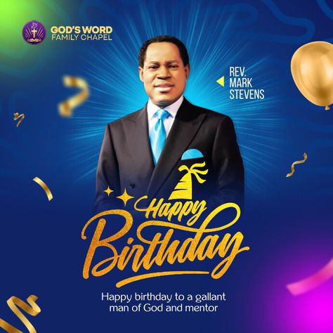 Pastor Birthday Flyer Design, Church Marketing Ideas, Catering Design, Church Marketing, Happy Birthday Design, Happy Birthday Posters, Kindle Book Cover, Church Poster Design, Church Graphics