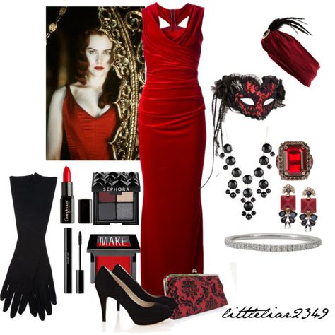 Moulin Rouge Inspired by littleliar2349 on Polyvore featuring Talbot Runhof, Karen Millen, Lanvin, Mattia Cielo, Accessorize, Maison Margiela, River Island, Sephora Collection, Make and Gorgeous Cosmetics Moulin Rouge Outfits Ideas, Moulin Rouge Outfits Dresses, Moulin Rouge Inspired Outfit, Moulin Rouge Outfit Ideas, Rouge Outfits, Moulin Rouge Dress, Moulin Rouge Outfits, Moulin Rogue, Moulin Rouge Movie