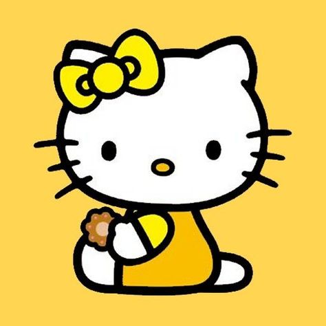 Yellow Cartoon Characters Hello Kitty Yellow Aesthetic, Mimi Kitty, Hello Kitty Mimi, Yellow Hello Kitty, Yellow Cartoon Characters, Yellow Y2k, Hello Kitty Imagenes, Hello Kitty Wallpaper Hd, Yellow Cartoon