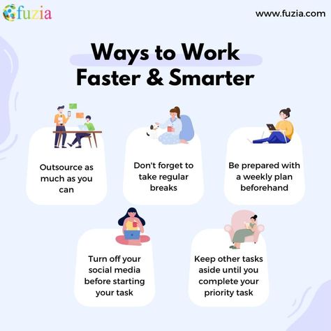 Working faster and smarter might seem impossible when your to-do list for the day keeps piling up. Learning efficient ways of smart work not only increases your productivity but gives you job satisfaction like never before! Here are a few ways you can work smarter instead of harder! To be a part of our Global and creative community, sign up on www.fuzia.com now! #workfaster #worksmarternotharder #smartwork #howtoworksmarter #howtoworkfaster #outsourcing #fuziaworld Gantt Chart Templates, Workplace Productivity, Team Management, Smart Work, Real Estate Ads, Gantt Chart, Management Strategies, Job Satisfaction, Chart Template