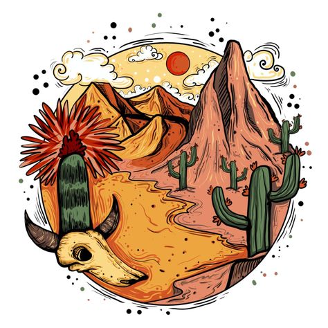 Wild west "yee haw! " on Threadless Wild West Illustration, Scene Drawing, Wilde Westen, Far West, Yee Haw, The Wild West, Special Characters, Art Stuff, Wild West