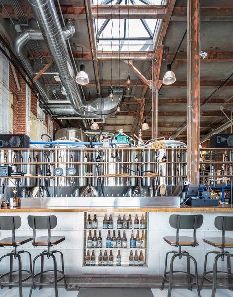 Small Brewery Design, Brewery Architecture, Brewery Bar Design, Brewery Aesthetic, Brewery Interior Design, Micro Brewery Design, Industrial Brewery, Brewery Interior, Beer Cellar