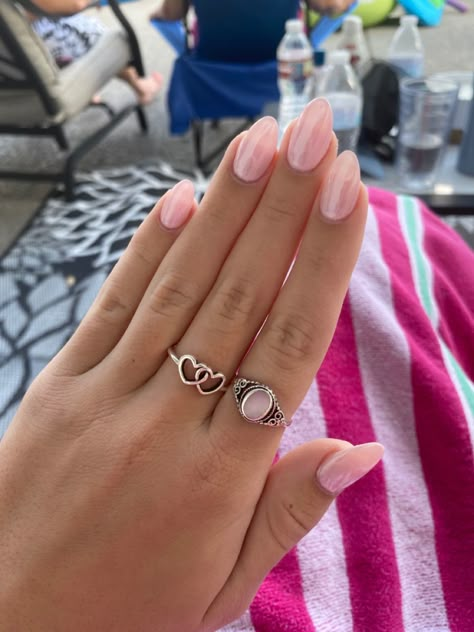 Pink Simple Nails Acrylic, Hoco Nails Pink Dress, Hoco Nails Light Pink, Formal Pink Nails, Light Pink Holographic Nails, Hoco Nails For Pink Dress, Light Pink Homecoming Nails, Pink Nails Homecoming, Light Pink Chrome Nails Square