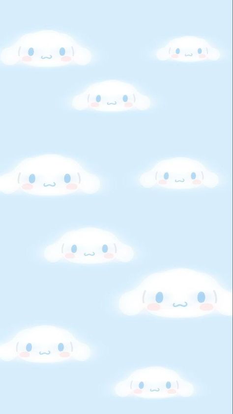 Sanrio Wallpapers, Cinnamoroll Sanrio, Hello Kitty Imagenes, Baby Blue Wallpaper, Walpaper Hello Kitty, Cute Blue Wallpaper, Iphone Wallpaper Kawaii, Hello Kitty Backgrounds, Sanrio Wallpaper