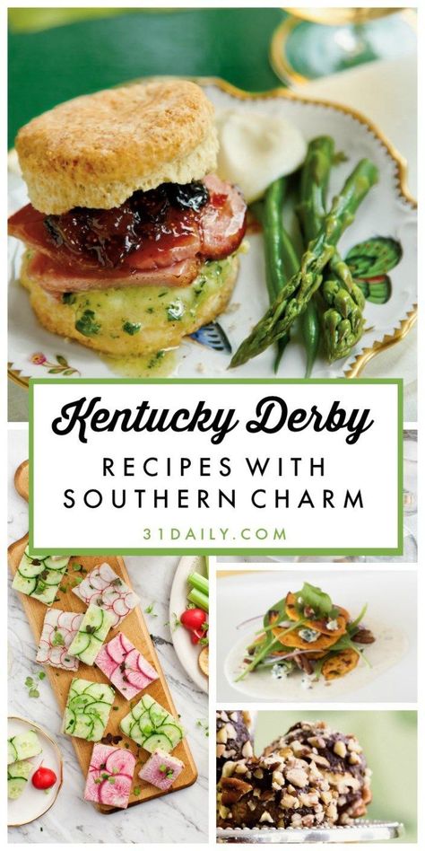 Kentucky Derby Recipes with Southern Charm | 31Daily.com Kentucky Derby Pie Recipe, Kentucky Derby Recipes, Kentucky Derby Food, Derby Recipe, Kentucky Derby Themed Party, Kentucky Derby Pie, Derby Party Food, Kentucky Derby Party Decorations, Kentucky Derby Party Food