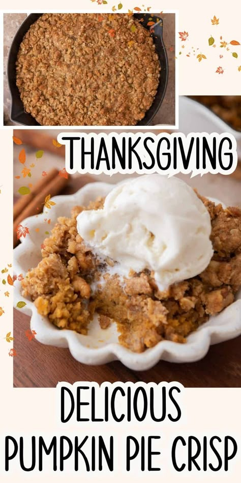 This Pumpkin Crisp recipe is made with a creamy pumpkin pie filling and a crunchy topping, guaranteed to become your new go-to staple. Pumpkin Pie Crisp Recipe, Pumpkin Pie Filling Recipe, Pumpkin Crisp Recipe, Creamy Pumpkin Pie, Pumpkin Cobbler, Pumpkin Crisp, Easy Pumpkin Dessert, Pumpkin Squares, Frozen Pumpkin