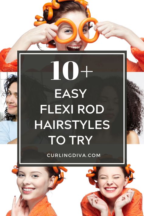 Heatless Curls Flexi Rods Tutorials, Flexible Rods Curls, How To Use Hair Rods, How To Use Flexible Curling Rods, Heatless Curls Flexi Rods, Hair Rods How To Use, Heatless Curls Overnight Flexi Rods, How To Use Curling Rods, Heartless Curling Rod