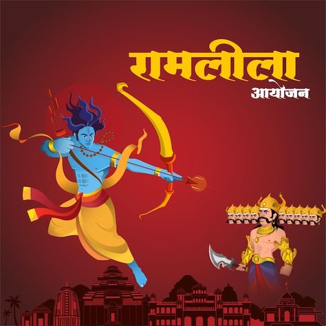 Banner design of celebrating ramlila eve... | Premium Vector #Freepik #vector #happy-dussehra #dussehra #ravana #dussehra-ravana Dussehra Banner, Thumbnail Template, Youtube Thumbnail Template, Happy Dussehra, Kitty Party, Youtube Thumbnail, Cat Party, Rangoli Designs, Banner Design