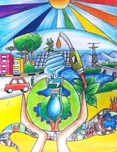 Globalisasyon Poster Drawing, Holistic View Of Life Poster Drawing, Healthy Community Drawing, Science And Technology Poster Making, Globalisasyon Poster, Globalization Poster Ideas, Drawing Competition Topics, Energy Conservation Poster, Environment Drawing