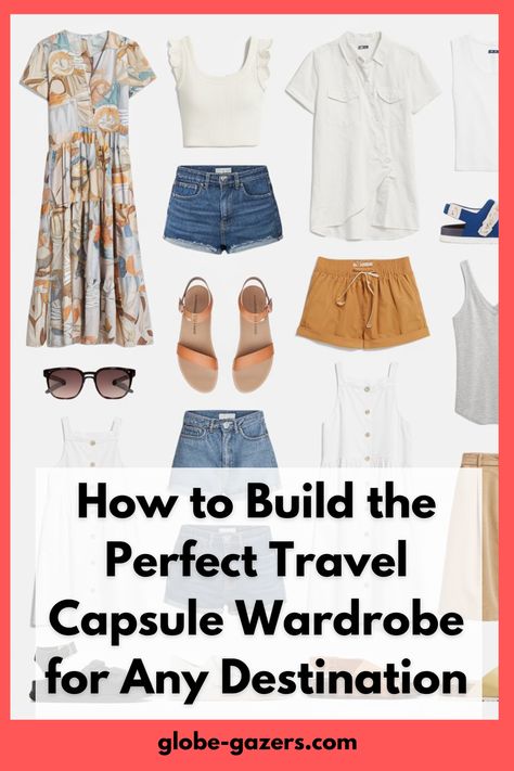 Struggling to pack light? Learn how to create a versatile travel capsule wardrobe that works for any trip! From basics wardrobe essentials to suitcase accessories, discover tips for packing a summer capsule wardrobe, weekend capsule wardrobe, or even a winter capsule wardrobe. This guide will help you create a chic, stylish, and practical packing list for Europe or anywhere else on your travel checklist. Perfect for classy yet trendy vacation ideas! Bahamas Capsule Wardrobe, Mexico Wardrobe Capsule, Organized Packing For Vacation, Casual Capsule Wardrobe Summer 2024, Capsule Wardrobe For Europe Summer, Florida Winter Capsule Wardrobe, Bali Capsule Wardrobe, Thailand Capsule Wardrobe, Vacation Capsule Wardrobe 2024