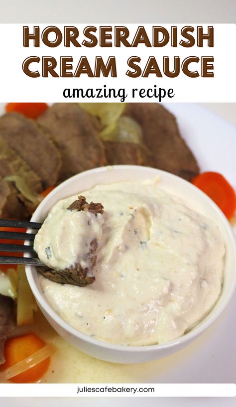 Horseradish Cream Sauce Recipe Horsy Sauce Recipe, Horseradish Sauce Recipe, Homemade Horseradish Sauce, Horseradish Steak Sauce, Creamy Horseradish Sauce Recipes, How To Make Horseradish Sauce, Horseradish Sauce For Corned Beef, Horsey Sauce Recipe, Horseradish Sour Cream Sauce