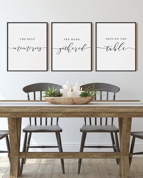 Dining Room Wall Decor Kitchen Prints the Best Memories Are - Etsy Australia Room Printables, In Everything Give Thanks, Organization Laundry, Scripture Canvas, Bedroom Signs, Dining Room Wall Decor, Family Is Everything, Dining Room Wall, Scripture Wall Art