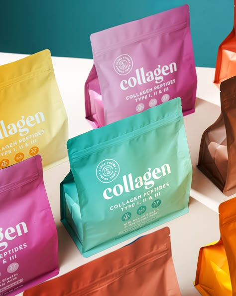 Give your product variants an attractive look Healthy Products Packaging, Food Supplements Packaging, Collagen Packaging Design, Pouch Design Packaging, Collagen Packaging, Supplement Design, Health Products Packaging, Supplement Packaging, Health Benefits Of Collagen