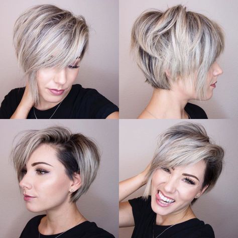 Pixie with Temple Undercut Shaved Pixie, Κούρεμα Bob, Ash Beige, Pixie Bob Haircut, Edgy Pixie, Edgy Haircuts, Lisa Rinna, Edgy Chic, Bob Haircuts For Women