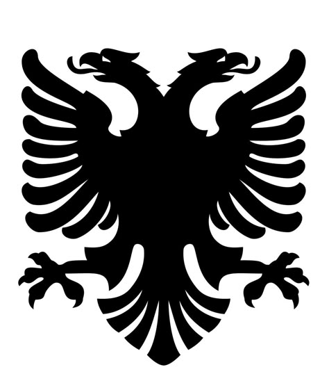 Eagle Albania, Eagle Digital Art, Albanian Tattoo, Albanian Eagle, Albania Flag, Logo Design Inspiration Vintage, Heraldry Design, Color Theory Art, Fashion Design Template