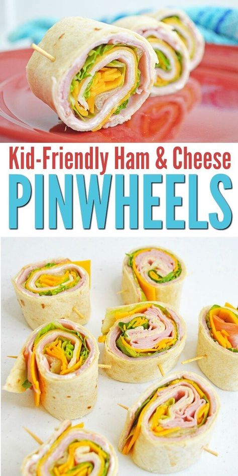 These kid-approved ham and cheese pinwheels are perfect for an easy back to school lunch idea. The kids will actually eat this! #backtoschool #easylunch #lunchideas #kidsinthekitchen #hamandcheese #pinwheels #rufflesandrainboots via @momtoelise Picky Eater Lunch, Ham And Cheese Pinwheels, Back To School Lunch, Cheese Pinwheels, Healthy School Lunches, Lunch Idea, Ham And Cheese, Lunch Snacks, Easy Lunches