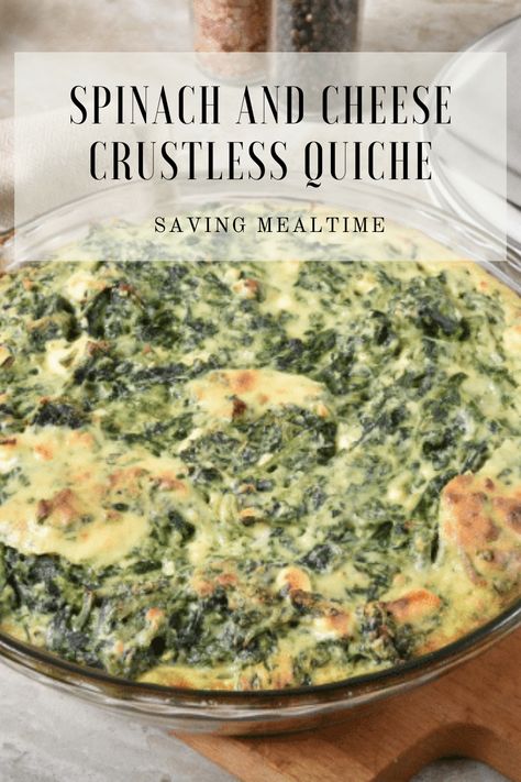 Easy Spinach and Cheese Crustless Quiche Spinach Crustless Quiche, Quiche Recipes Crustless, Healthy Quiche, Spinach Quiche Recipes, Ricotta Cheese Recipes, Southern Cooking Recipes, Cheesy Spinach, Quiche Recipes Easy, Family Nutrition