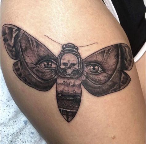 Best Horror Movie Tattoos, Horror Tattoo Sleeve Filler, Horror Themed Tattoos For Women, Subtle Horror Movie Tattoos, Hannibal Lector Tattoos, Hannibal Lecter Mask Tattoo, Classic Horror Movie Tattoos, Hannibal Mask Tattoo, Horror Lover Tattoos