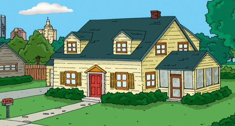 Home sweet Spooner Street home. Where the Griffin family magic happens. #familyguy Family Guy Background, Family Guy House Layout, Family Guy House, Spit On Me, Ts2 Mods, Sims4 Houses, Cartoon Houses, Griffin Family, Baseball Wallpaper