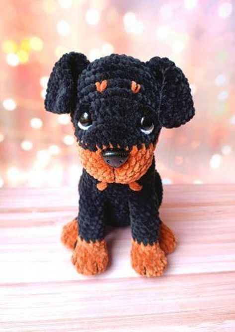 Rottweiler dog crochet pattern/ Amigurumi tutorial plushie dog/ Crochet pattern stuffed puppy/ English pattern amigurumi pdf Dog Crochet Pattern, Dog Crochet, Amigurumi Tutorial, Chunky Blanket, Crochet Pattern Amigurumi, Crochet Things, Rottweiler Dog, Toy Pattern, Blanket Yarn