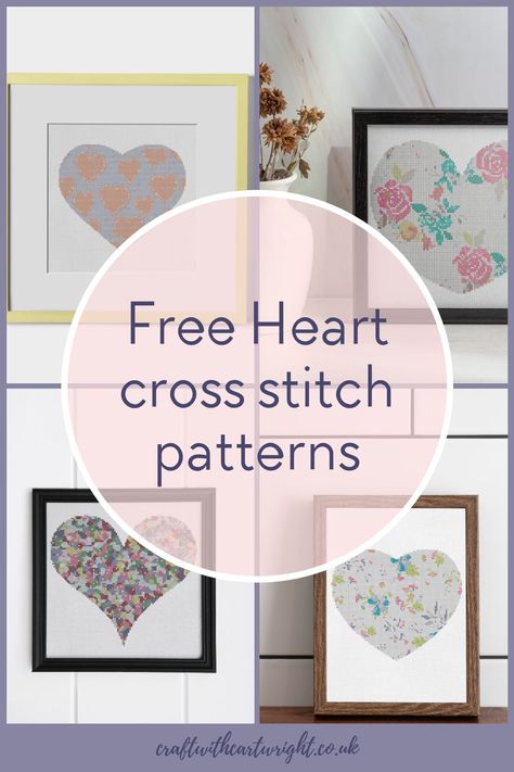 Free Heart Cross Stitch Patterns, Cross Stitch Hearts Pattern, Cross Stitch Heart Pattern Free, Heart Cross Stitch Pattern Free, Cross Stitch Heart Pattern, Cross Stitch Hearts, Valentine Cross Stitch, Love Cross Stitch Pattern, Heart Cross Stitch Pattern