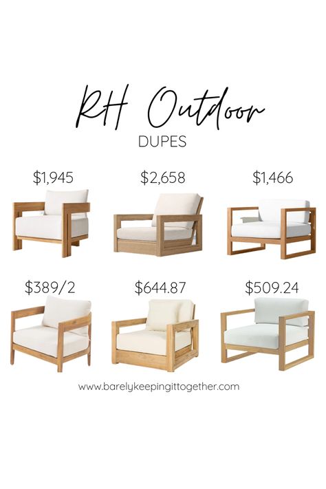 Summer furniture on a budget! RH inspired outdoor decor you will love! Restoration Hardware Outdoor Furniture, Rh Furniture, Modern Spanish Style Homes, Furniture On A Budget, Restoration Hardware Outdoor, Rh Outdoor, Modern Spanish Style, Restoration Hardware Style, Sleek Coffee Table