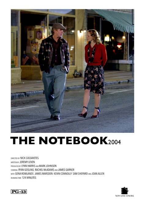 The Notebook Poster, Notebook Poster, Ryan Gosling And Rachel Mcadams, The Notebook 2004, Joan Allen, Amazing Movies, Gena Rowlands, Posters Minimalist, James Garner