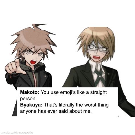 Byakuya And Makoto Matching Icons, Makoto Kyoko Byakuya, Byakuya Togami Genderbend, Danganronpa Makoto X Byakuya, Byakuya Makoto, Makoto And Byakuya, Kyoko And Makoto, Makoto Naegi X Byakuya Togami, Byakuya Togami X Makoto Naegi