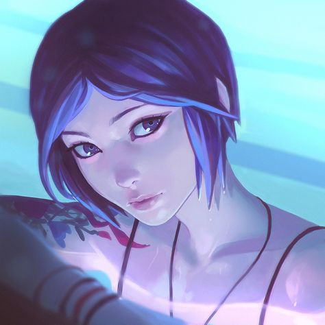 Chloe Life Is Strange, Kuvshinov Ilya, Dontnod Entertainment, Life Is Strange 3, Chloe Price, The Stranger, Art Japonais, Step By Step Painting, Purple Eyes